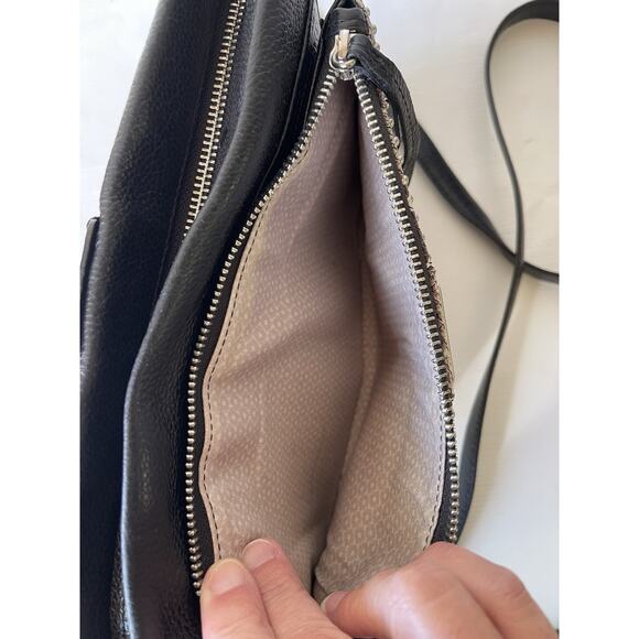 Brighton Black Python Pretty Tough Studded City Crossbody Bag Purse - Picture 5 of 10